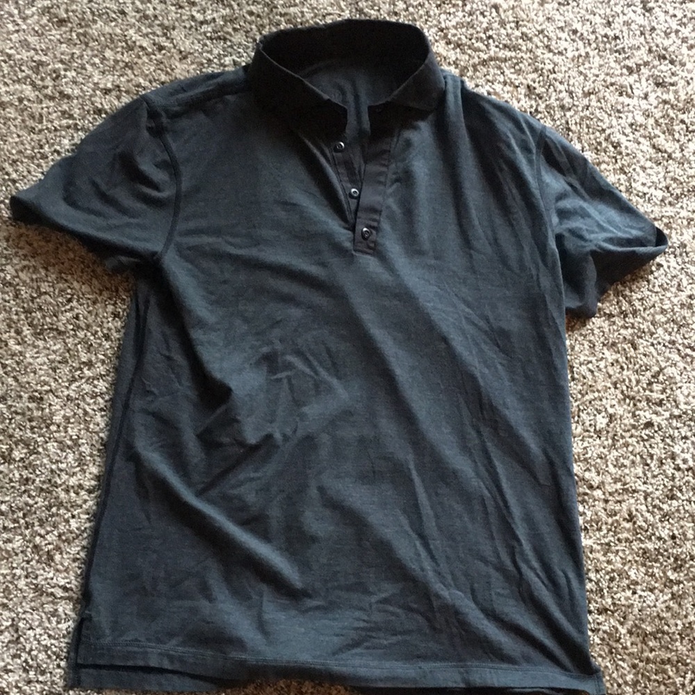 Lulu grey polo size large, slim